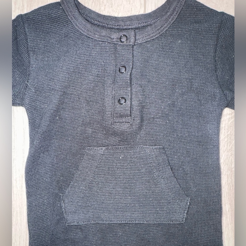 LITTLE BIPSY Black Kids Waffle One Piece NWOT - Picture 4 of 6